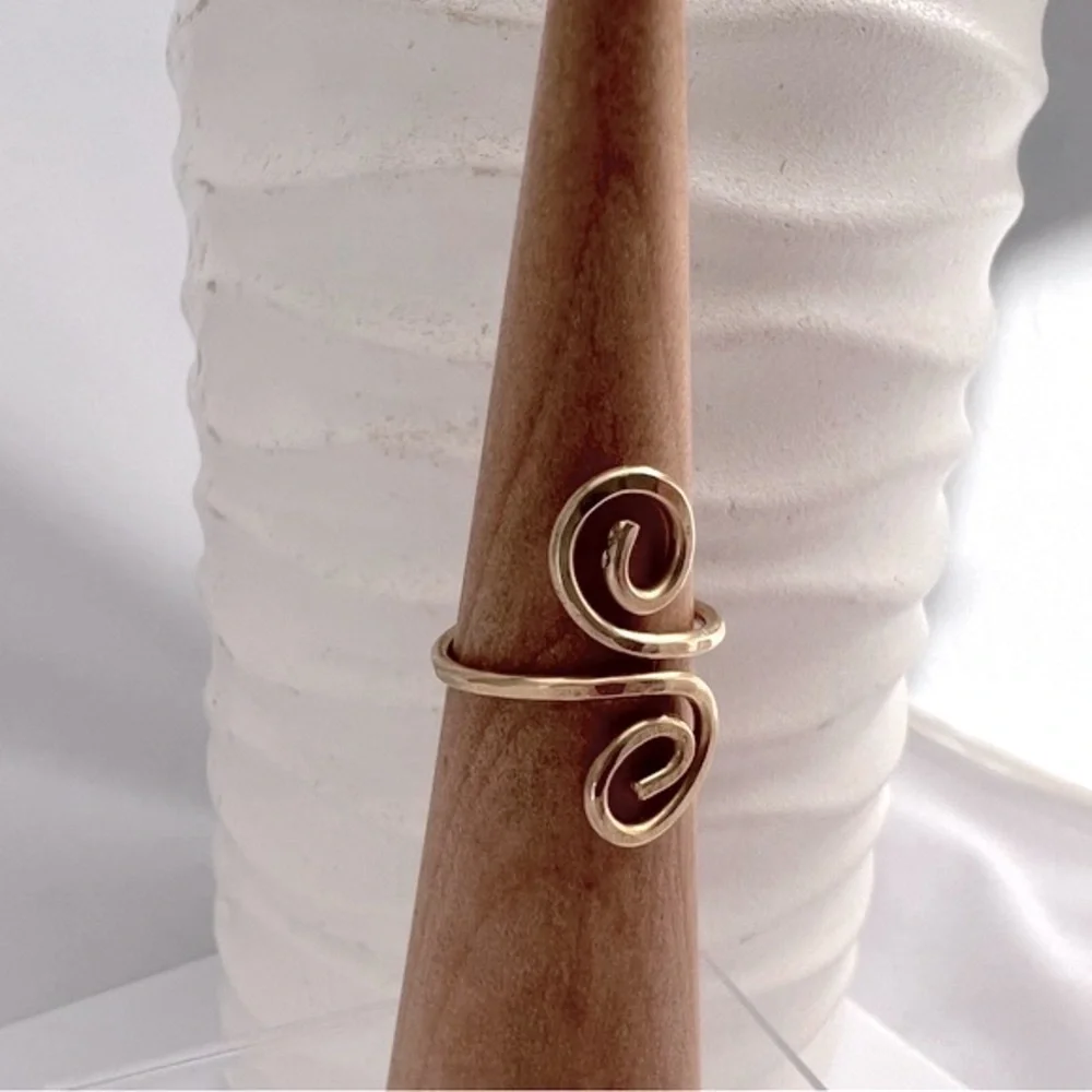 Artisan Jewelers Brass Double Swirl Ring